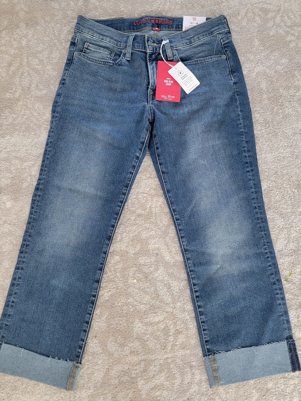 NWT Lucky Brand Mid-rise Sweet Crop 8
